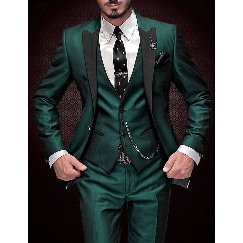Hombres 3 Piezas De La Vendimia De La Boda Traje De Invitados Conjunto | Elegante