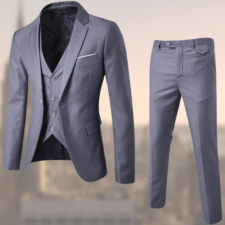 Traje De Tres Piezas Para Invitados A Bodas Para Hombre | Corte Ajustado