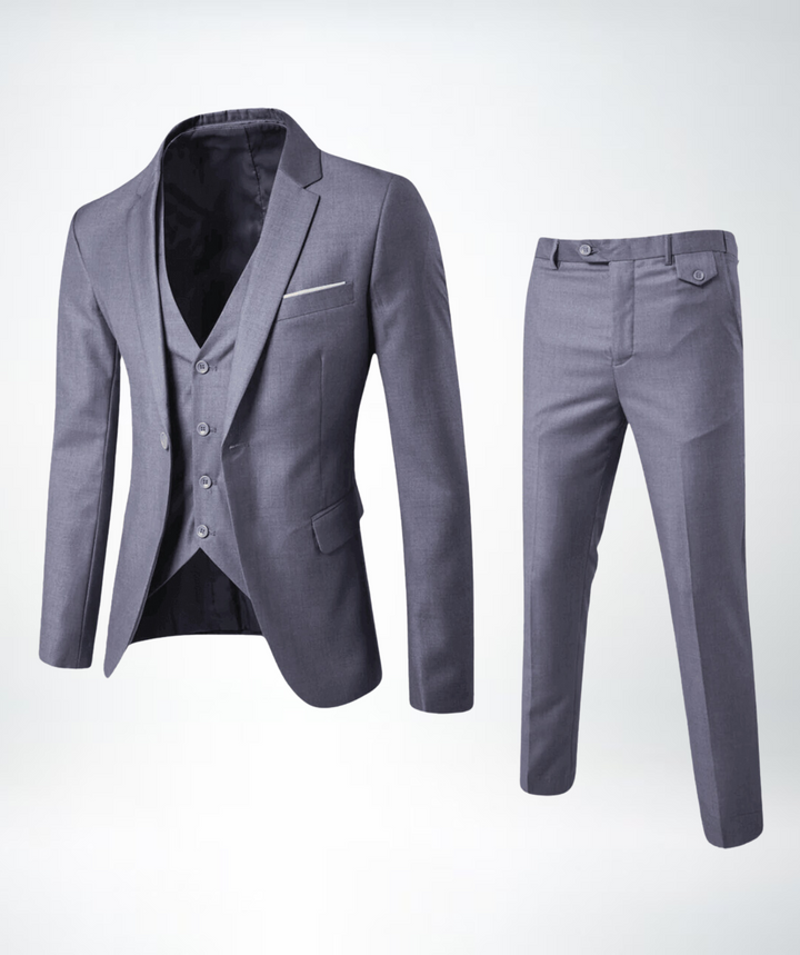 Traje De Tres Piezas Para Invitados A Bodas Para Hombre | Corte Ajustado