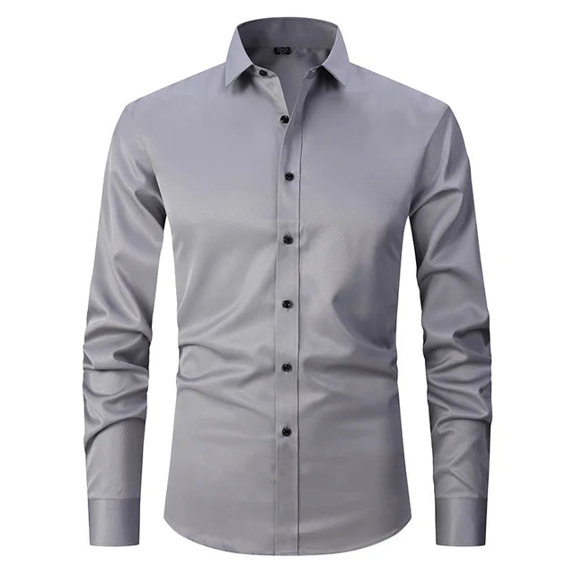 Camisa De Vestir Corte Ajustado Para Hombre | Mangas Largas