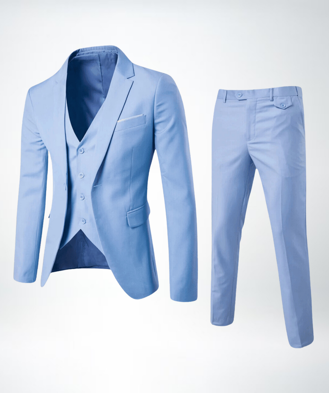 Traje De Tres Piezas Para Invitados A Bodas Para Hombre | Corte Ajustado