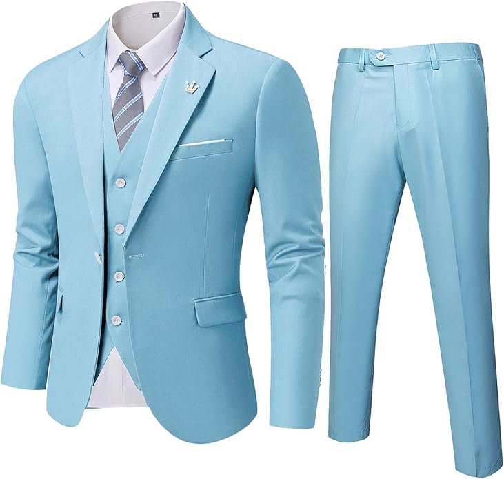 Conjunto de Traje de 3 Piezas Formal para Invitado de Boda para Hombre | Corte Ajustado