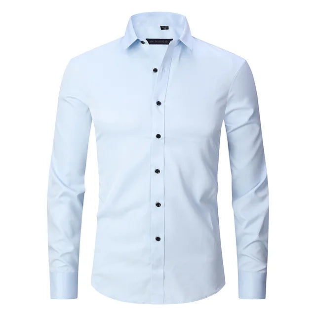 Camisa De Vestir Corte Ajustado Para Hombre | Mangas Largas