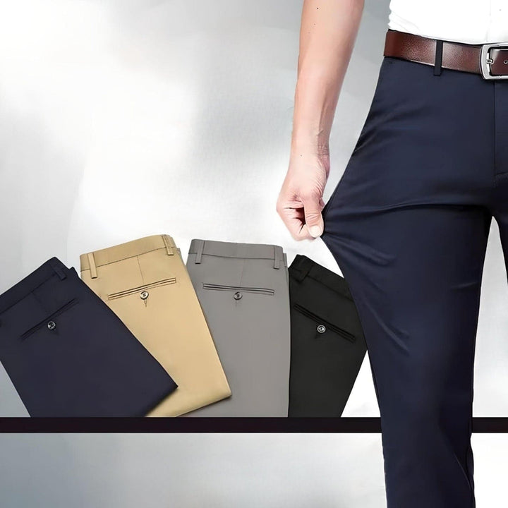 Pantalones De Negocios Elásticos Para Hombre | Corte Ajustado