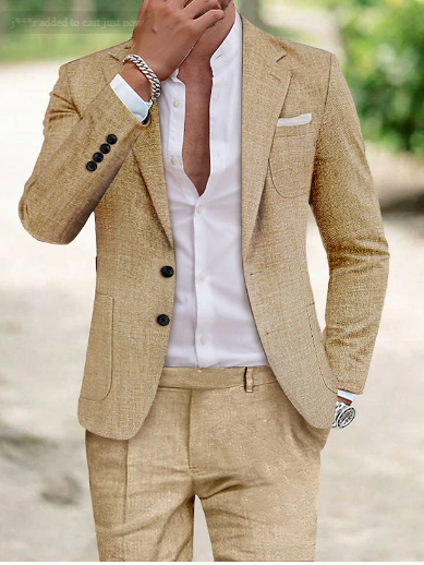 Traje De Dos Piezas Para Invitados A Bodas Para Hombre | Corte Ajustado