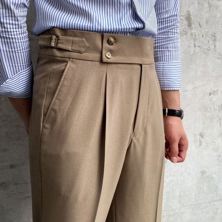 Pantalones Formales De Cintura Alta Para Hombre | Cómodo