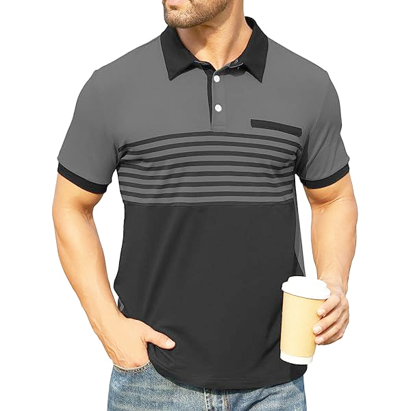 Polo Moderno De Rayas Para Hombre | Elegante