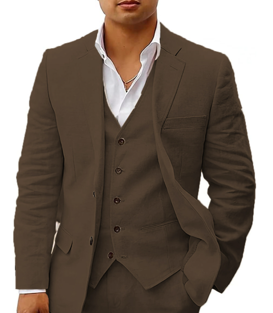Traje Para Invitado De Boda De Tres Piezas Para Hombre | Clásico