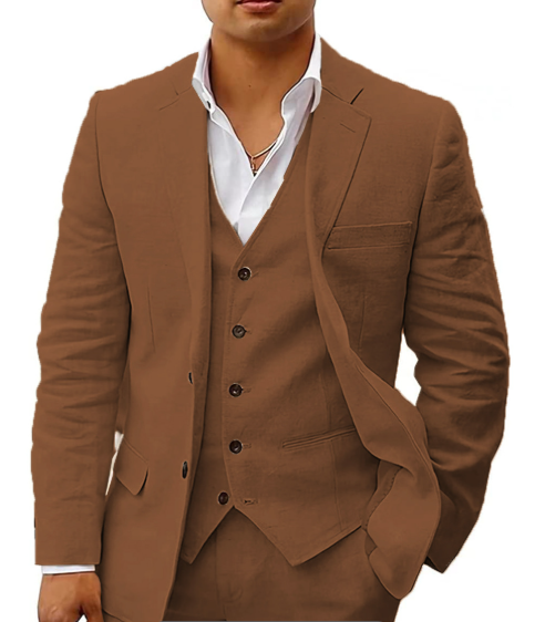 Traje Para Invitado De Boda De Tres Piezas Para Hombre | Clásico