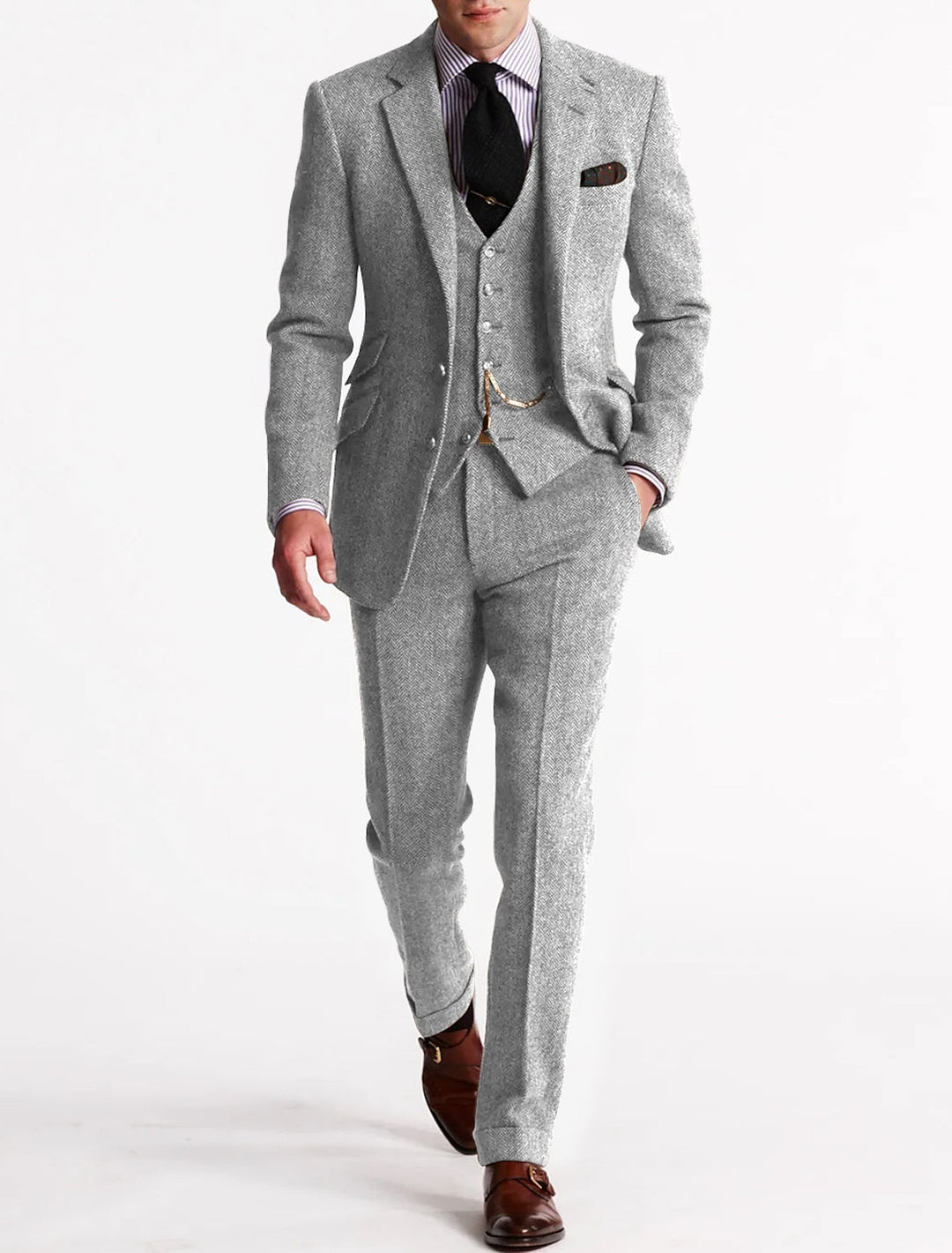 Traje Retro Para Invitado De Boda Para Hombre | Tres Piezas