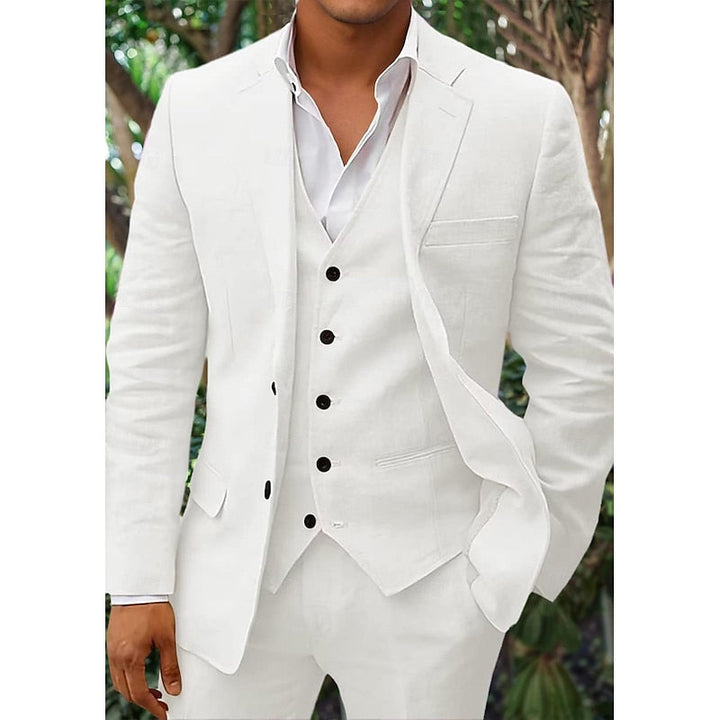 Hombres 3 Piezas Traje De Verano De Invitados De Boda Set | Ligero