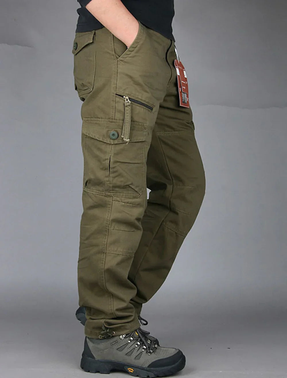 Pantalones Cargo Rectos Para Hombre | Múltiples Bolsillos