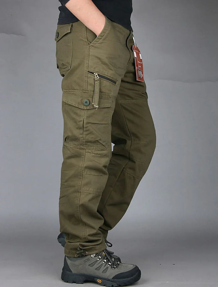 Pantalones Cargo Rectos Para Hombre | Múltiples Bolsillos