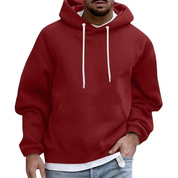 Sudadera Con Capucha Y Manga Larga Para Hombre | Bolsillos Canguro
