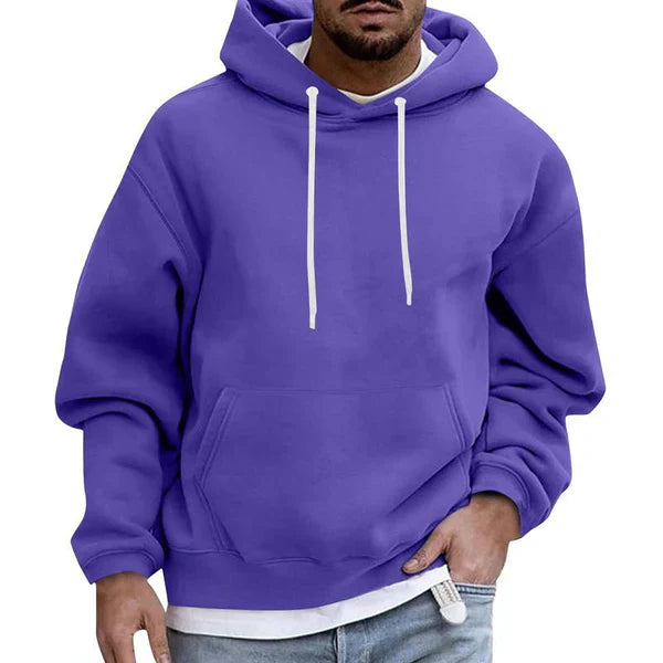 Sudadera Con Capucha Y Manga Larga Para Hombre | Bolsillos Canguro