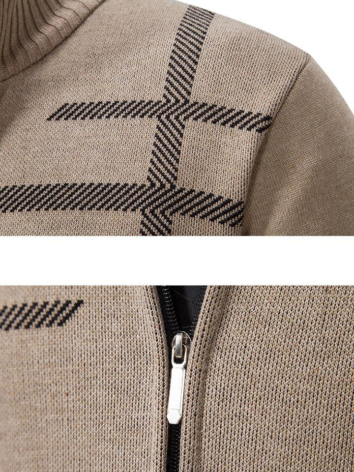 Cárdigan De Punto Con Cremallera Para Hombre | Mangas Largas