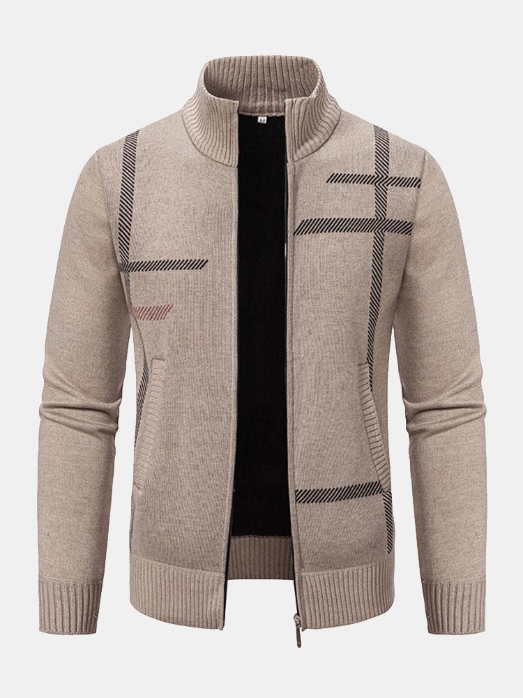 Cárdigan De Punto Con Cremallera Para Hombre | Mangas Largas