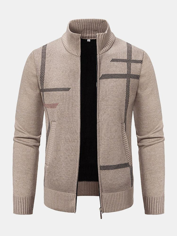 Cárdigan De Punto Con Cremallera Para Hombre | Mangas Largas