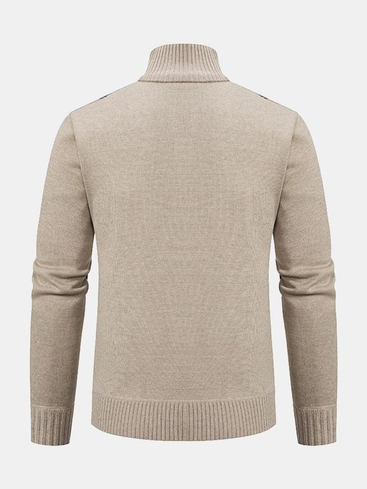 Cárdigan De Punto Con Cremallera Para Hombre | Mangas Largas