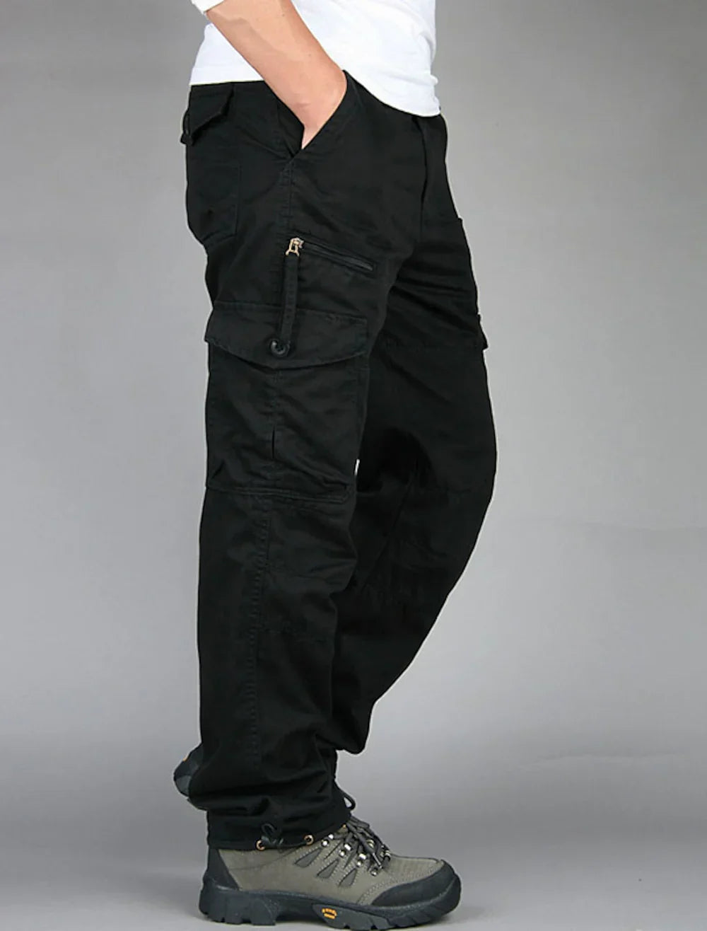 Pantalones Cargo Rectos Para Hombre | Múltiples Bolsillos