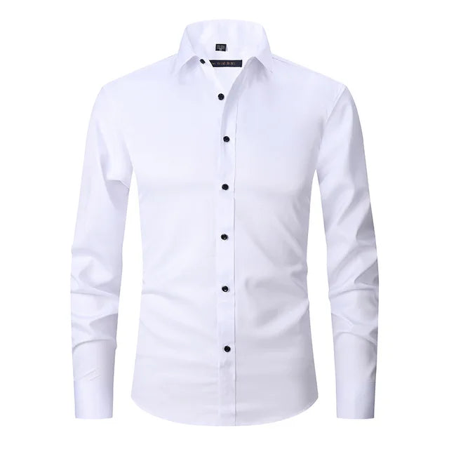 Camisa De Vestir Corte Ajustado Para Hombre | Mangas Largas
