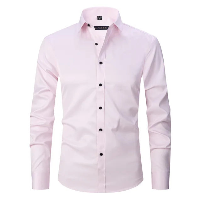 Camisa De Vestir Corte Ajustado Para Hombre | Mangas Largas