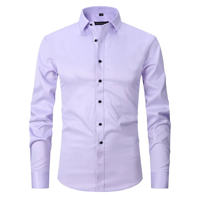 Camisa De Vestir Corte Ajustado Para Hombre | Mangas Largas