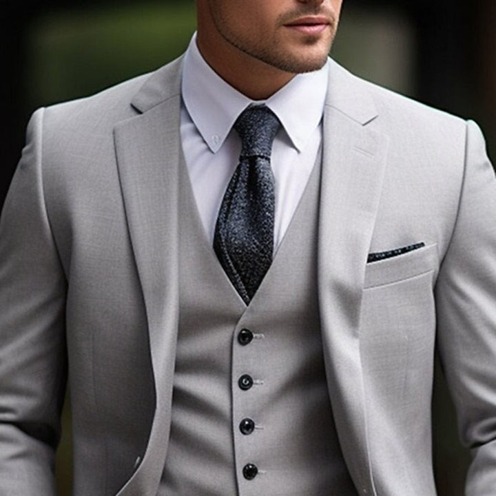 Traje Para Invitado De Boda Informal De Tres Piezas Para Hombre | Clásico