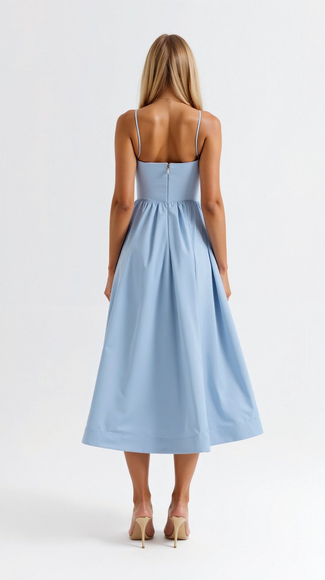 Vestido Sin Mangas Con Tirantes Para Mujer | Midi