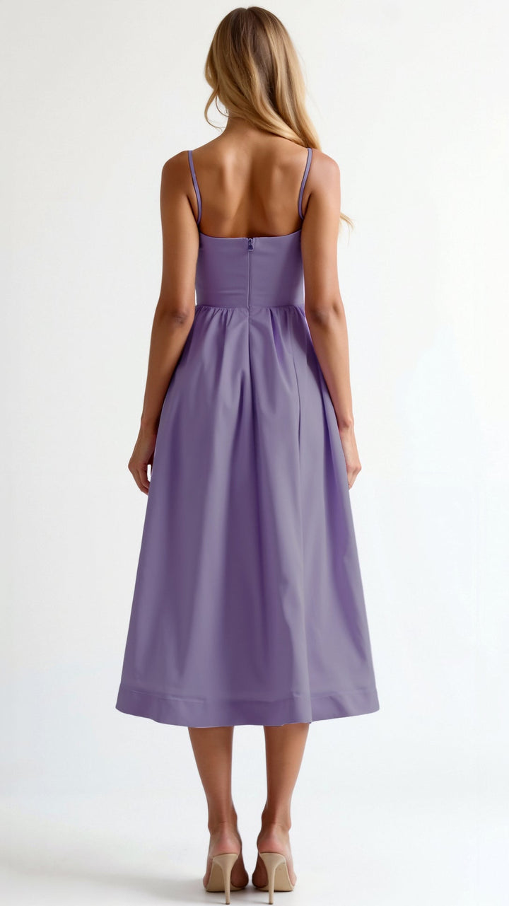 Vestido Sin Mangas Con Tirantes Para Mujer | Midi