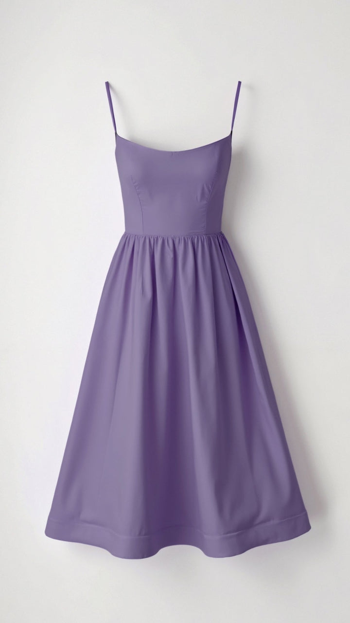 Vestido Sin Mangas Con Tirantes Para Mujer | Midi