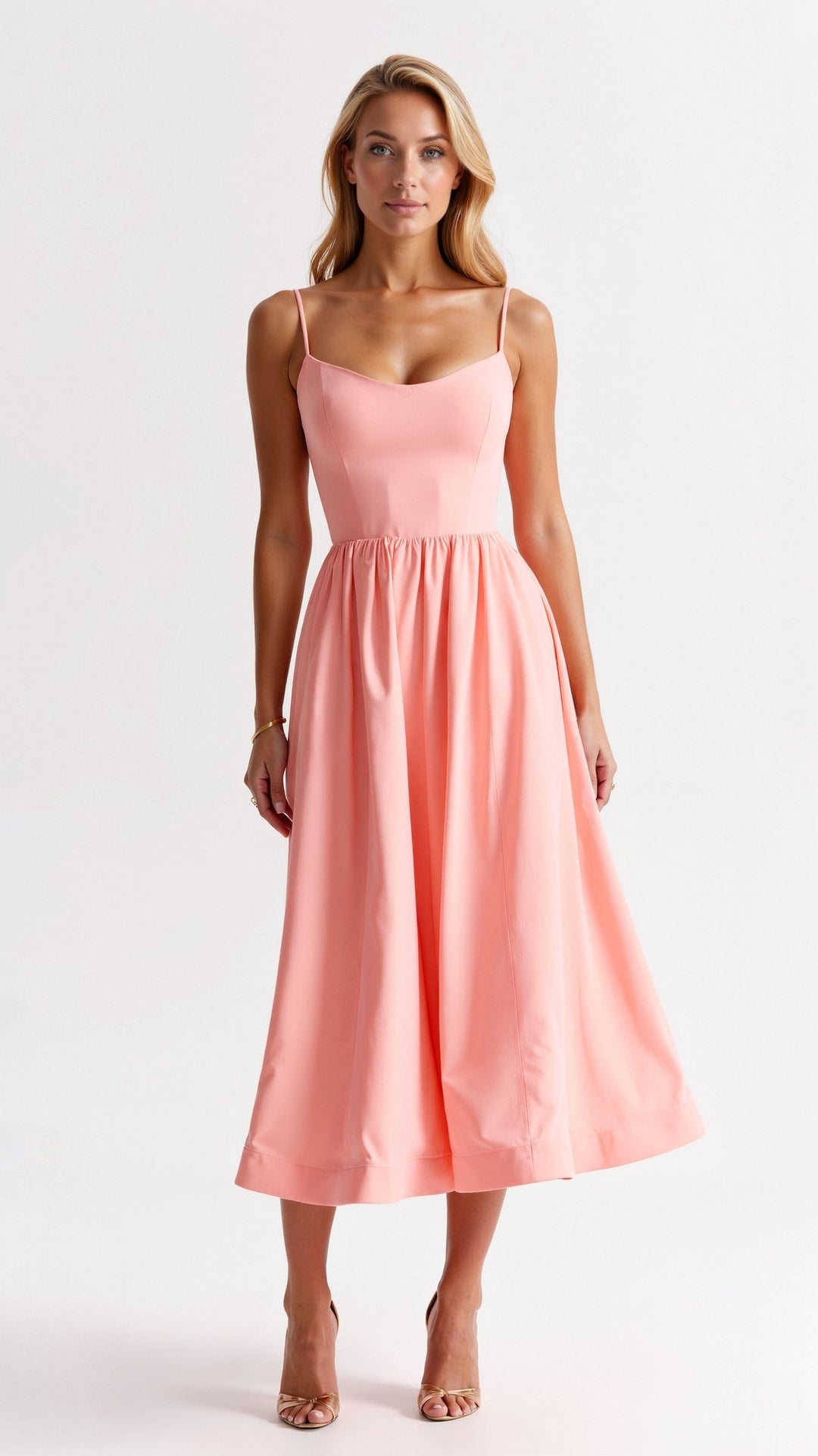 Vestido Sin Mangas Con Tirantes Para Mujer | Midi
