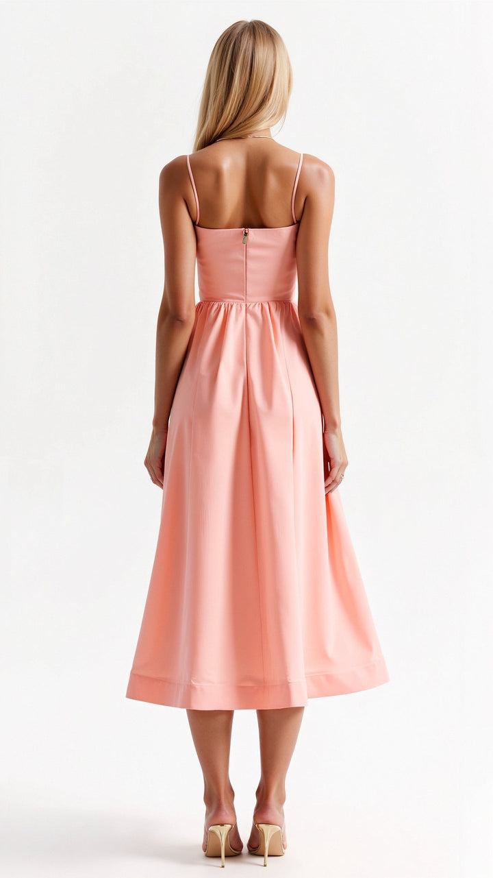 Vestido Sin Mangas Con Tirantes Para Mujer | Midi