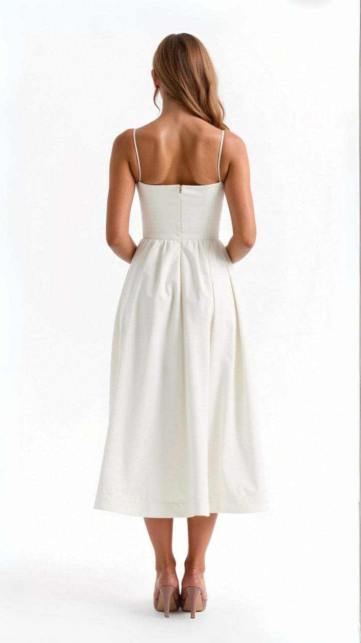 Vestido Sin Mangas Con Tirantes Para Mujer | Midi