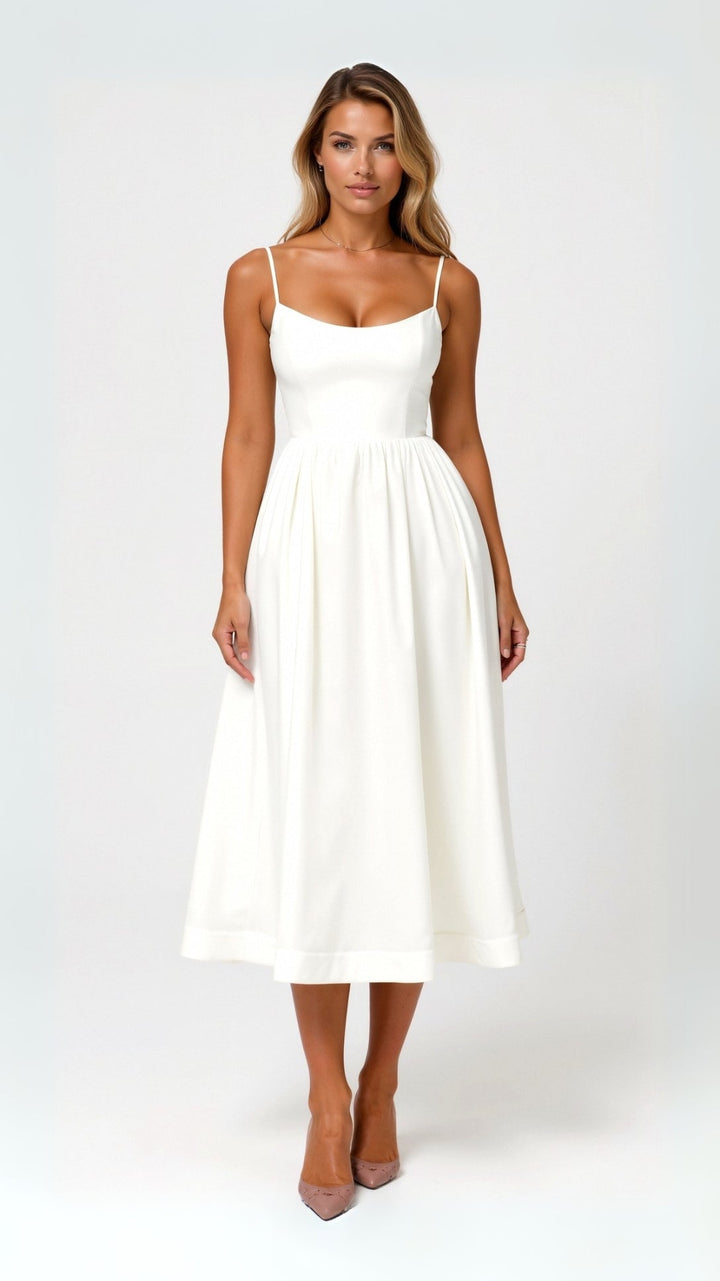 Vestido Sin Mangas Con Tirantes Para Mujer | Midi