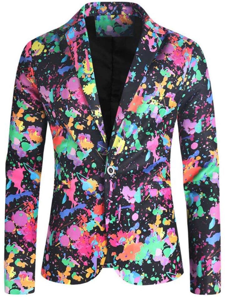 Traje De Dos Piezas Estampado Para Invitados De Boda Para Hombre | Cómodo
