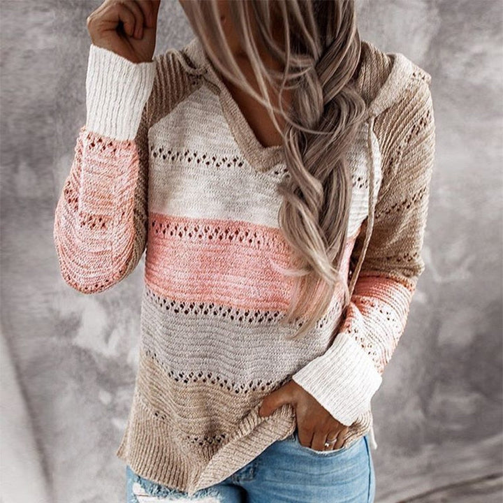 Jersey De Punto Con Capucha Para Mujer | Mangas Largas