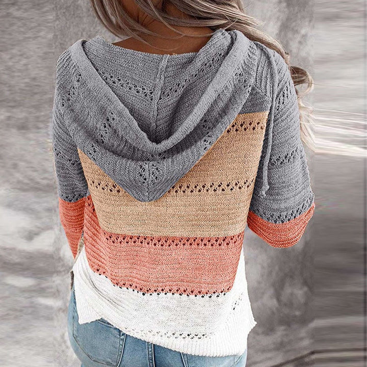 Jersey De Punto Con Capucha Para Mujer | Mangas Largas