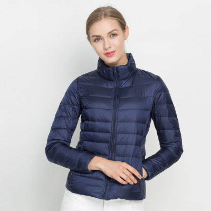 Chaqueta De Manga Larga Con Cremallera Para Mujer | Abrigada