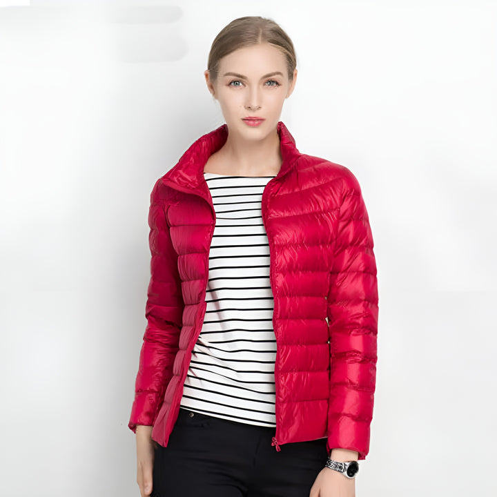 Chaqueta De Manga Larga Con Cremallera Para Mujer | Abrigada