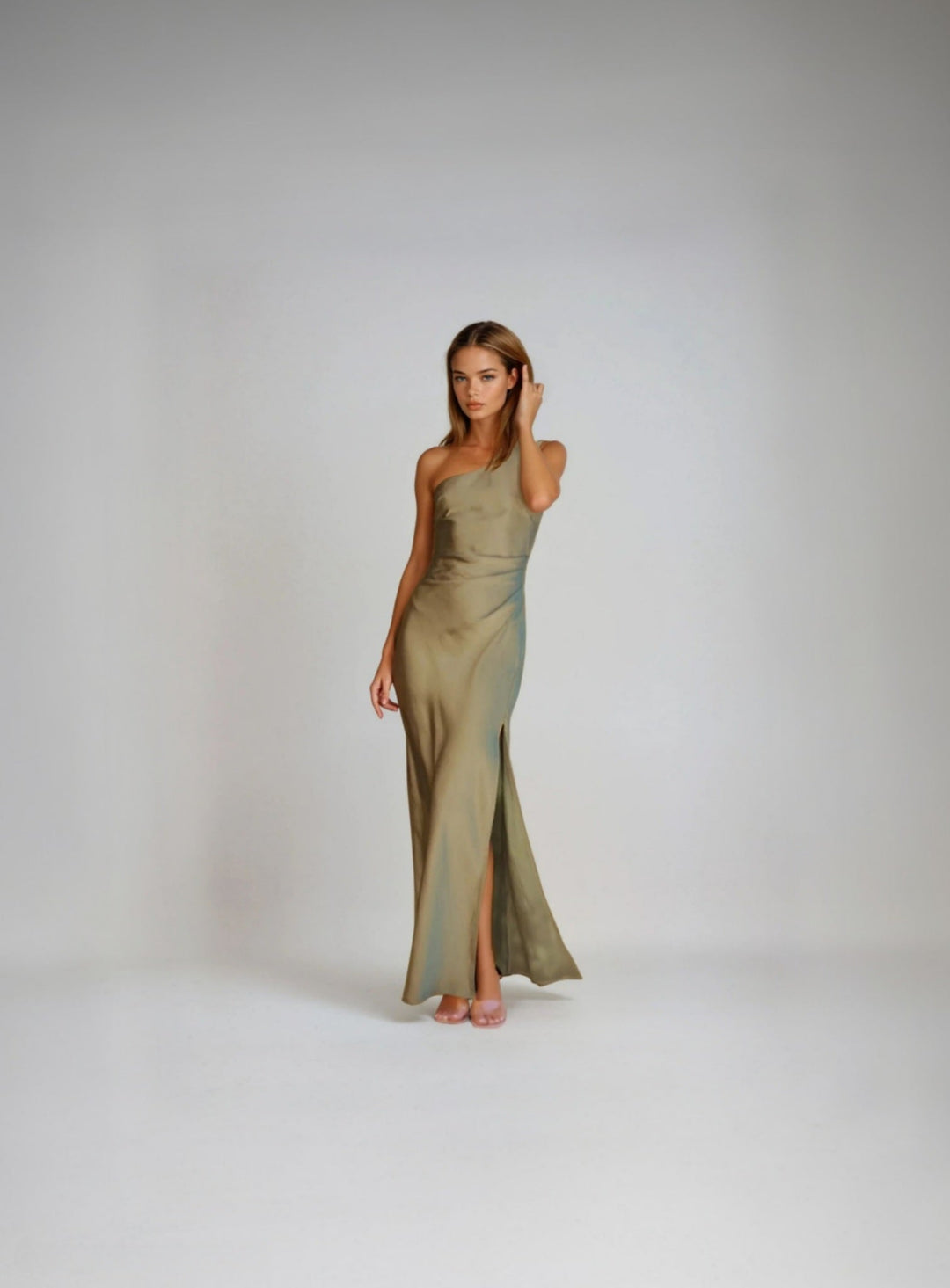 Vestido De Noche De Un Hombro Para Mujer | Maxi