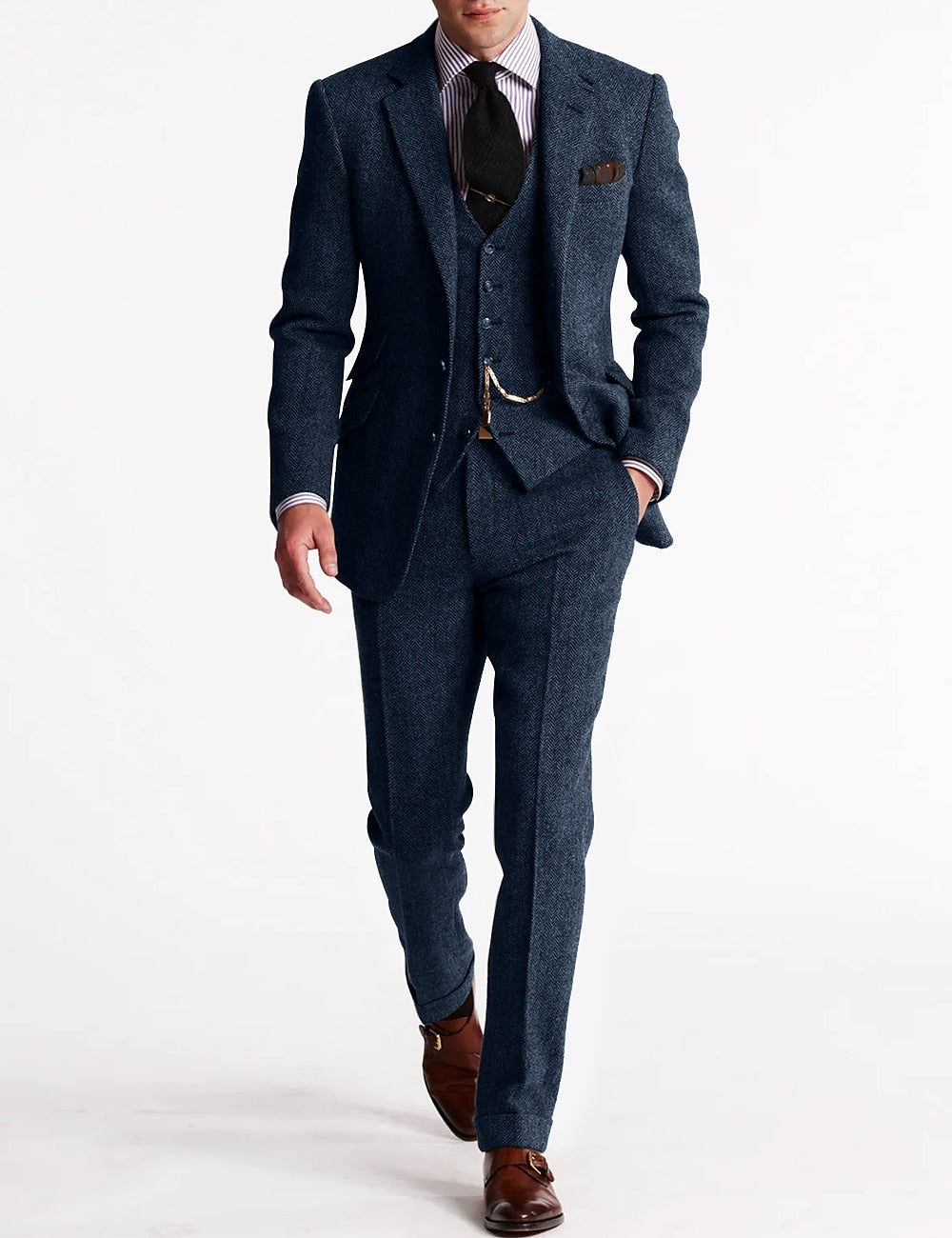 Traje Retro Para Invitado De Boda Para Hombre | Tres Piezas