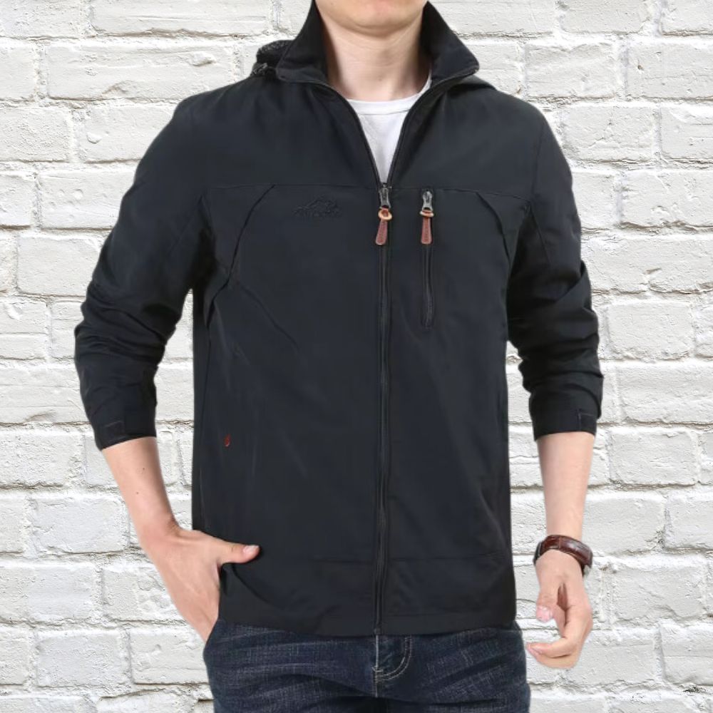 Chaqueta Con Cremallera Para Hombre | Cuello Alto