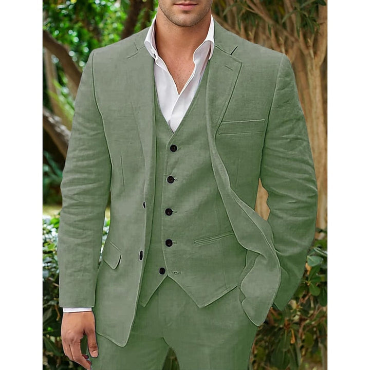 Hombres 3 Piezas Traje De Verano De Invitados De Boda Set | Ligero