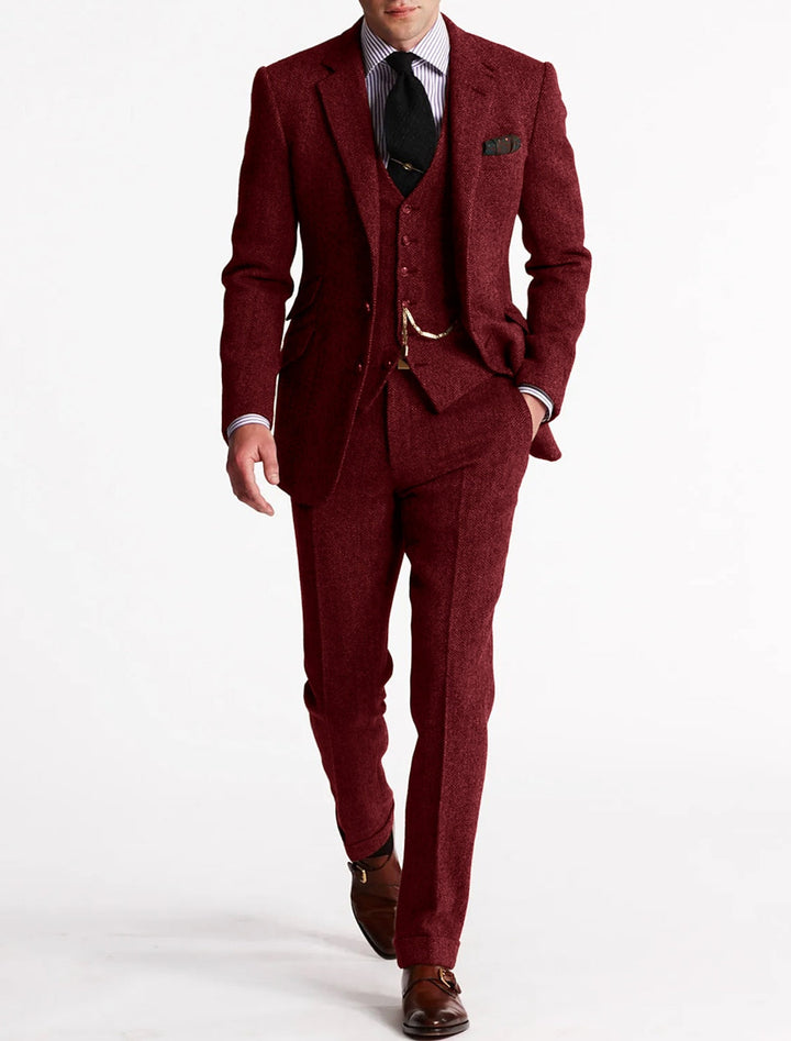 Traje Retro Para Invitado De Boda Para Hombre | Tres Piezas