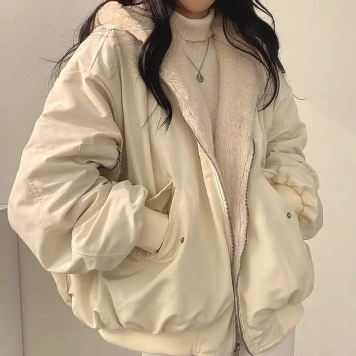 Chaqueta Bombardero Informal Para Mujer | Cremallera
