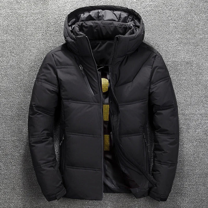Chaqueta De Invierno Con Cremallera Para Hombre | Capucha