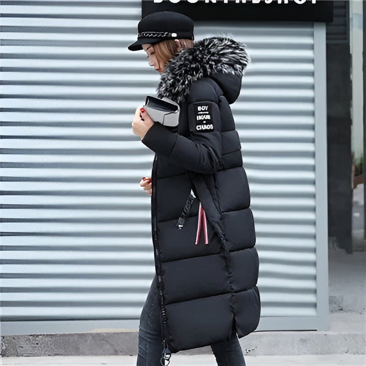 Parka De Invierno Con Cremallera Para Mujer | Capucha