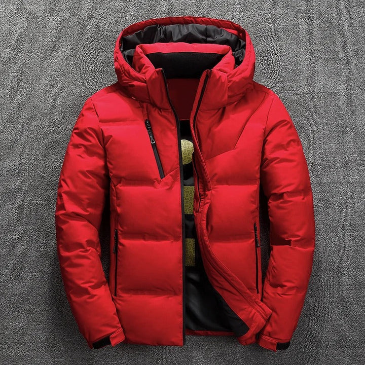 Chaqueta De Invierno Con Cremallera Para Hombre | Capucha