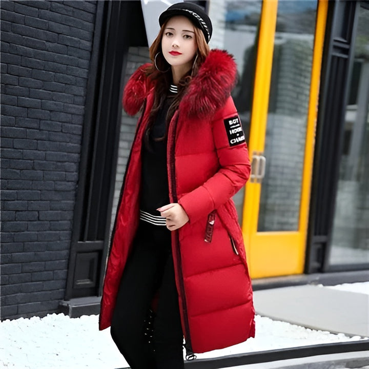 Parka De Invierno Con Cremallera Para Mujer | Capucha